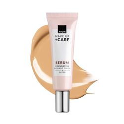 Avon Serum Foundation 30ml, SPF 30, Serum Infused Formula for Light-Medium Coverage, Locks in Moisture, Cruelty Free, Nude