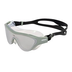 Arena Unisex The One Mirror zwemmasker, zilver-jade-zwart