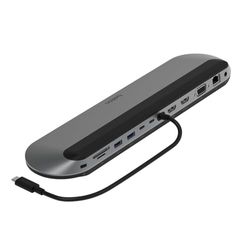 Belkin Connect - Estación de acoplamiento USB-C 11-en-1 Dock Pro (compatible con 3 monitores, Silicon Motion, Macbook, Windows, Chromebook, PD de 100 W, transferencia de 10 Gb/s, Ethernet de 2,5 Gb/s,