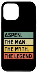 Carcasa para iPhone 15 Pro Max Aspen The Man The Myth The Legend - Divertida cita personalizada