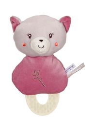GIPSY Toys – tandkussen voor katten – serie "Bamboo" – 17 cm S/kaart – roze en grijs – 1e leeftijd