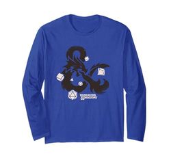 Dungeons & Dragons Ampersand White Rolling Dice Maglia a Manica