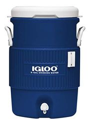 Igloo 5 galões Seat Top dispensador de bebidas isolado com porta-copos, 18,9 litros, azul, 5 Seat Top