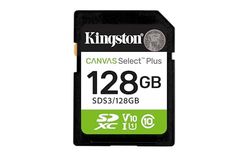 Kingston Canvas Select Plus SD Memory Card 128GB SDXC Gen3 150MB/s C10 UHS-I U1 V10 - SDS3/128GB