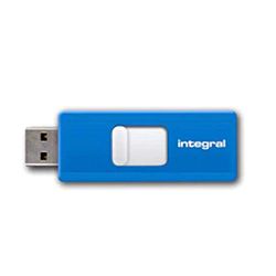 Integral Slide USB Flash Drive 8GB USB-stick USB Type-A 2.0 Blue - USB-sticks (8 GB, USB Type-A, 2.0, Dia, 10 g, blauw)