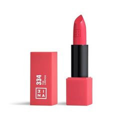3INA MAKEUP - The Lipstick 334 - Arbuz Różowy pomadka z witaminą E i masło Shea -wysokie krycie z wygodną teksturą - magnetyczną nasadką - Wysoko krycie - Vegan - Cruelty Free