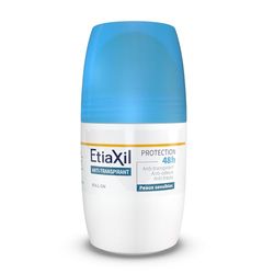 ETIAXIL - Déodorant Anti-transpirant - Transpiration Modérée - Protection 48h - Aisselles - Adapté aux peaux sensibles – Roll-on - Fabriqué en France – 50 ml