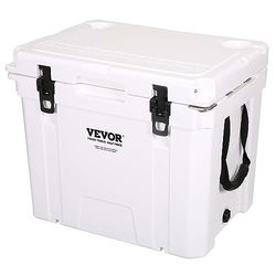 VEVOR Glacière Portable 42,6 L 40-45 Canettes Glacière Rigide Isotherme Hermétique en Plastique LLDPE Isolation en Mousse pour Garder au Froid Les Aliments Boissons Randonnée Pique-Nique 55x41x47 cm