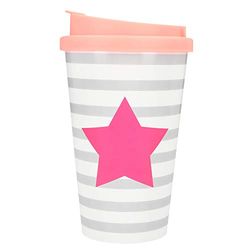 Depesche 2180.015 To-Go beker van kunststof met motief, 350 ml, herbruikbaar, ster