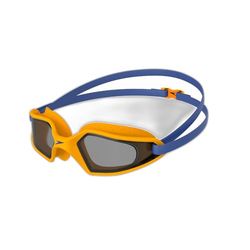 Speedo Junior Hydropulse Swimming Goggle | Comfortable Fit | Adjustable Design | Anti-Fog | Anti-Leak, Ultrasonic/Mango/Smoke, One Size
