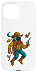 Cowboy Floating in Space Case for iPhone 15