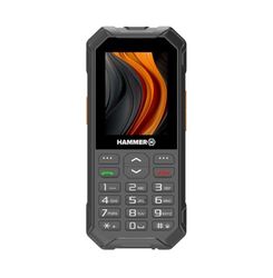 Téléphone à touches Hammer 6 LTE, grande batterie 2500mah jusqu'à 7 jours en veille, lampe de poche et touche SOS, technologie Volte, touches rétroéclairées, IP68 1,5 mètres droptest, écran 2,4 pouces