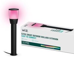 WiZ Paletto Smart WiFi per Esterni 3.6 W, 300lm, Luce Bianca o Colorata, Controllo Vocale, Nero