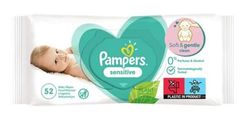 Pampers Toallitas húmedas para bebé sensibles, dermatológicamente probadas, 260 toallitas (5 x 52)