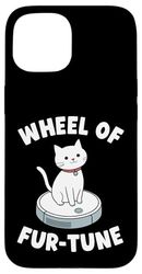 Wheel Of Fur-Tune Robot Vacuum Cleaner Funny Cat Case for iPhone 15