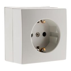 Prise Schuko saillie 16A Bel'Vue - Blanc - Zenitech