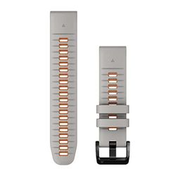 Garmin Epix series 22mm QuickFit Grey/Ember Orange Silicone Band