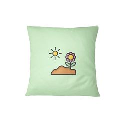 Bona Basics, Funda de cojín Decorativa, decoración del hogar, para sofá, cafetería, Tamaño: 60x60 cm, Color: Verde Claro