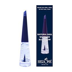 Herome Blanchisseur Pour Ongles Blue Glow - Vernis à Ongles - Camoufle le Jaunissement et Donne une Brillance Magnifique Dans une Minute (Natural Nail Whitener Blue Glow) - 10ml.