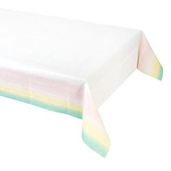 Talking Tables Pastel Paper Table Cover Disposable Tablecloth Perfect for Baby Shower, 1st First Birthday, and Unicorn Themed Birthday Party,180 x 120 cm