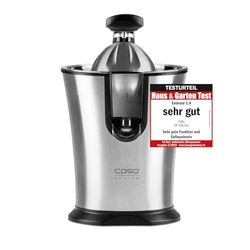 CASO CP 330 Pro - Spremiagrumi elettrico e potente spremiagrumi con cono universale in acciaio inox, 160 Watt, per tutti i comuni agrumi, con avvio automatico, senza BPA