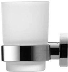 Duravit 0099191000 Porte-Verre en D Code pour gaucher Chromé Mat