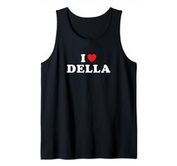 Della Nombre Regalo I Corazón Della I Love Della Camiseta sin Mangas