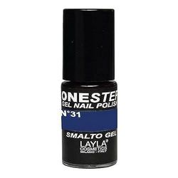 LAYLA ONE STEP Smalto Semipermanente in Gel 3-in-1 Veloce e Facile Applicazione Durata 3 Settimane Alta Pigmentazione Senza Strato di Dispersione 5ML Layla Cosmetics N.31 BLUES (Blu)