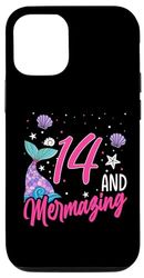 Carcasa para iPhone 14 Pro Regalos divertidos de cumpleaños para niños de 14 años y Mermazing