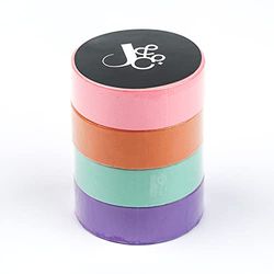 Jumble & Co Yippee Stationery Washi Tape - Multi-Coloured (Set of 4) Plain Multicoloured Plain