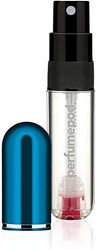 TRAVALO Atomizador de perfume de viagem Pure Blue, 5 ml, azul, plástico, spray, reutilizável, cabeça de pulverização HD, sistema de recarga patenteado