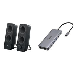 Logitech Z207 Wireless Bluetooth & Acer 12-in-1 USB-C hub - (USB-C,
