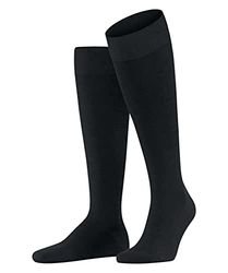 FALKE Energizing Wool M Kh lana cotone con compressione 1 paio, Calzini lunghi Uomo, Nero Black 3000, 45-46
