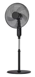 Megashopitalia Staande ventilator 45 W ronde voet met vijf vleugels met afstandsbediening (zwart)
