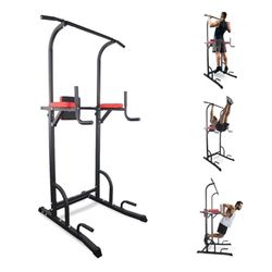Mobiclinic® krachtstation, Power tower dipstation, Tot 200 kg, Multifit, Hoogte rugleuning verstelbaar, Europese merk, Multifunctionele toren, Bestand