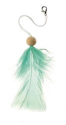 GLOREX 6 3822 212 - Plumas para colgar (6 unidades) Aqua 7 cm, con mosquetón, azul