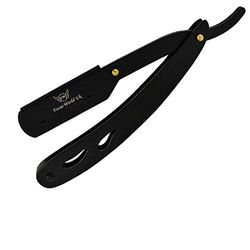 Professional Barber Straight Cut Throat Razor for Moustache & Beard Shaving Razor Black Stainless Steel Light Weight Razor