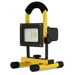 REV 2707212060 - Lampada da lavoro a LED con batteria, 13 W, 1200 lm, IP44, colore: Nero/Giallo