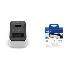 Brother QL-800 - Impresora de Etiquetas + Brother DK22205 - Cinta continua de papel térmico