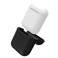 Silikonskyddsfodral för Apple Airpods laddare, handtag, svart