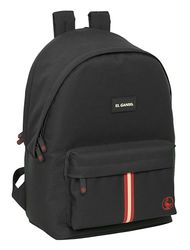 Safta EL GANSO BASICS - Mochila para Portátil 15.6" y USB, Ideal para Jóvenes de Diferentes Edades, Tejido Reciclado, Cómoda y Versátil, Calidad y Resistencia, 31x18x44 cm