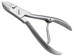 Alpen Pince à ongles en acier inoxydable AISI 420 givré, ouverture à ressort, 10 cm