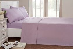 Rapport Home 56 Pick Flat Sheet, Polycotton, Lilac, Single