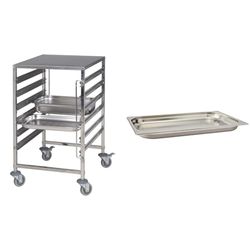 Saro 350 – 1015 Estante Carro, Noel + 12 x Saro Basic Line - Recipiente para gastronomía (1/GN, 40 mm de Profundidad)