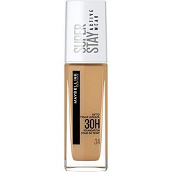 Maybelline New York Foundation, Superstay Active Wear 30 Hour Long-Lasting Liquid Foundation, Lightweight Feel, Water, Sweat and Transfer Resistant, 30 ml, Shade: 34, Soft Bronze