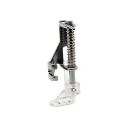 Alfa Pied Accessoire pour Machine à Coudre presseur emmanchement Bas Pied Transparent avec axe en Acier inoxetdable