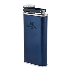 Stanley Classic Wide Mouth Flask 0.23L Nightfall with Never-Lose Cap - Fickplunta i rostfritt stål med stor öppning för enkel påfyllning och hällning - BPA-FRI läckagesäker, isolerad plunta