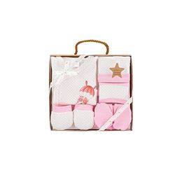 Coffret cadeau pour bébé: ensemble 5 pièces, modèle Paracaidista, rose