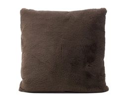Gözze - Cuscino Decorativo Quadrato, Federa in Finta Pelliccia, 100% Poliestere, 60 x 60 cm - Tortora