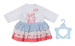 Baby Annabell Outfit Skirt - to Fit 43cm Baby Annabell Dolls - Set Includes Pretty Top with Tiered Skirt and Clothes Hanger - Suitable for Children Aged 3+ Years, Multicolor